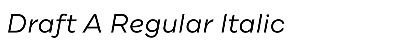 Draft A Regular Italic